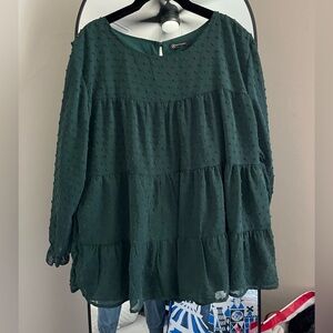 Pretty garden Forest Green Women's Blouse